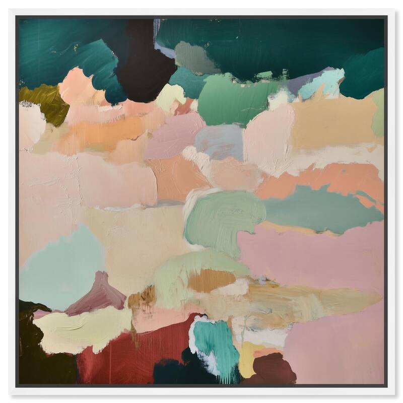 Brushed Beauty III Canvas by Art Remedy - White - 40" x 40"