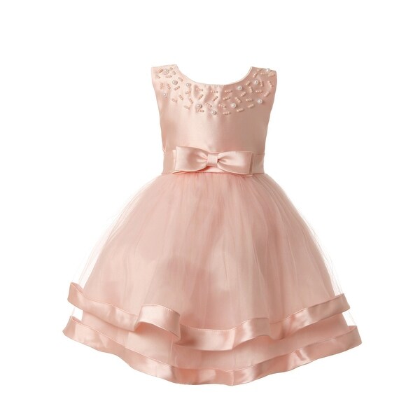 baby girl pink occasion dress