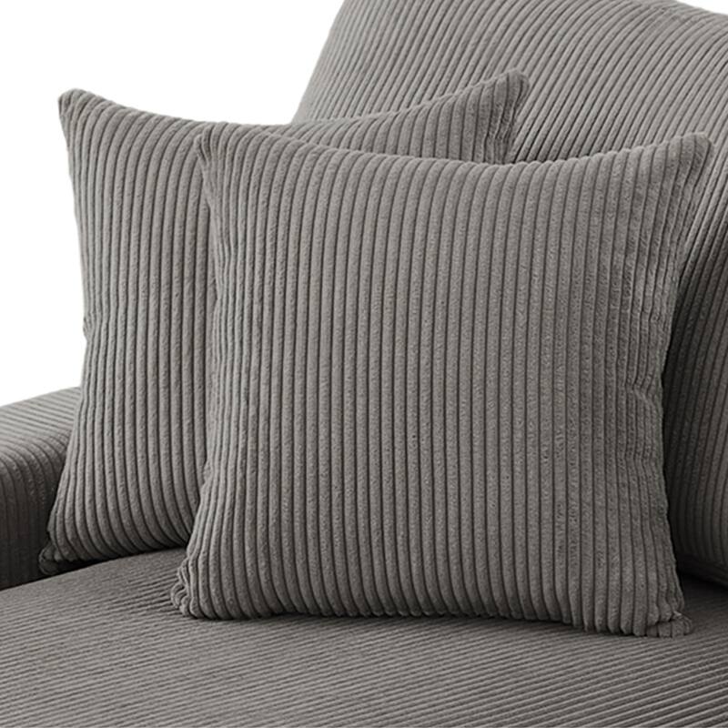 Set of 2 Modern Decorative Soft Corduroy Throw Pillows