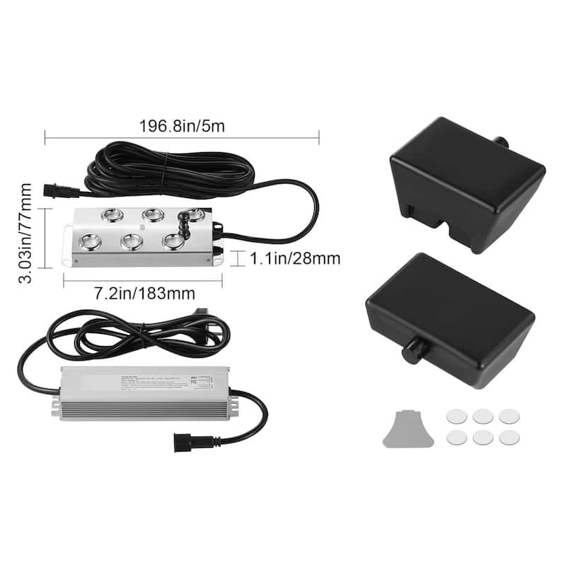 UIMOSO Ultrasonic Mist Maker 6 Head, 4500mL/H Ultrasonic Fogger, Mist Maker with 165W IP67 Waterproof Power Supply