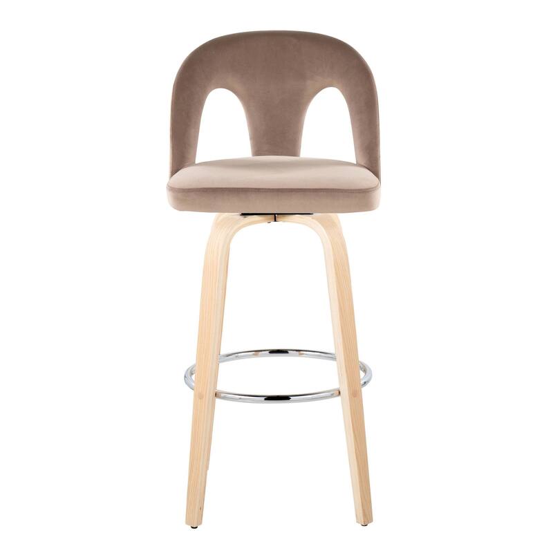 Ava Upholstered 30" Fixed-Height Counter Stool - Set of 2