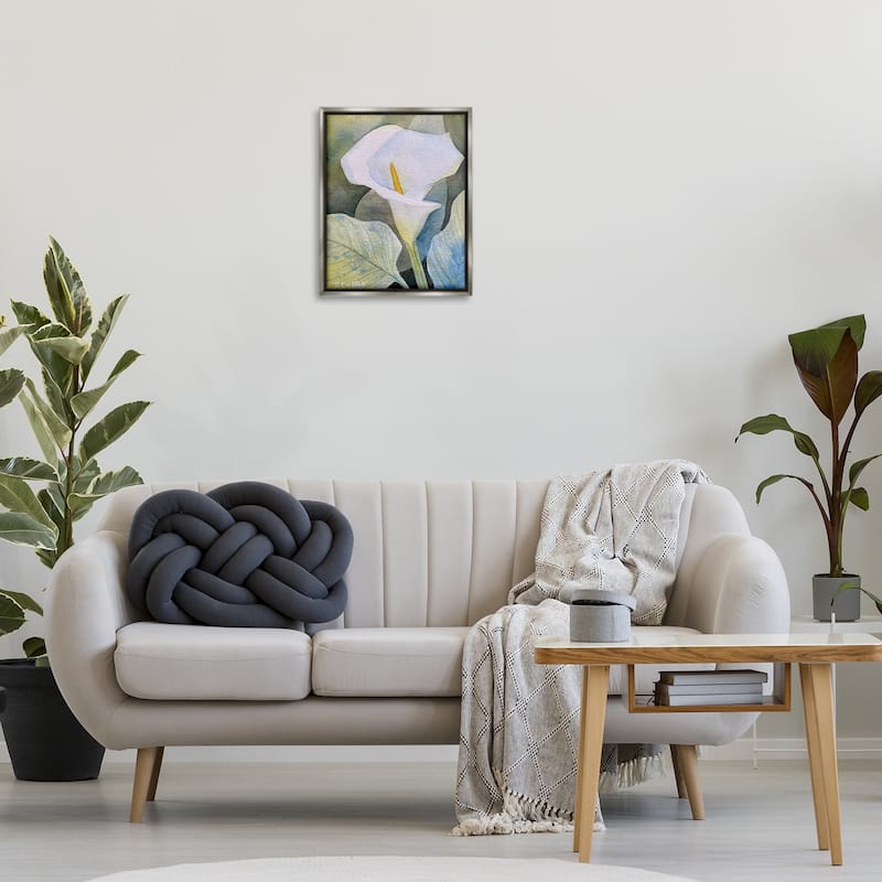 Stupell Garden Calla Lily Bloom Framed Floater Canvas Wall Art Design By Stephanie Fielden