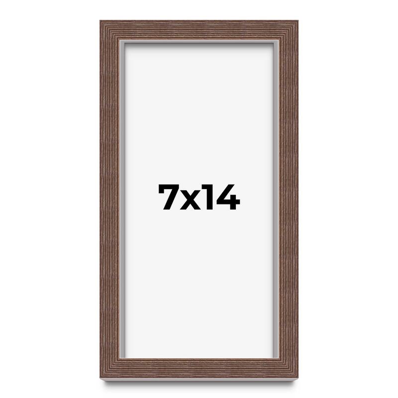 7x14 Shadow Box Frame Brown | 1.125 inches Deep Real Wood Rustic