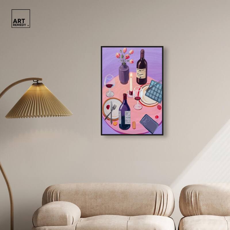 Lavender Haze Dinner Canvas by Art Remedy