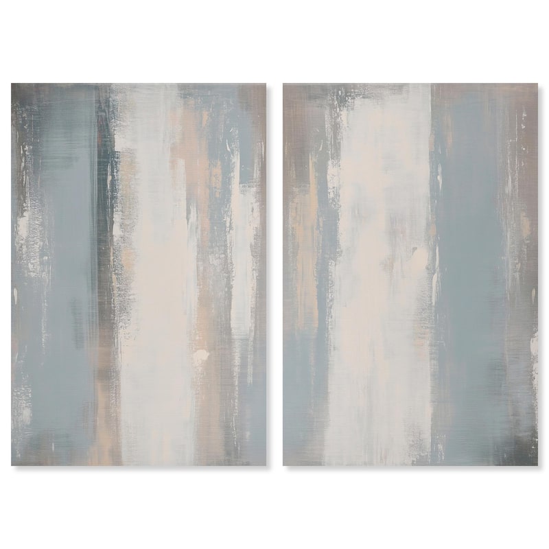 Neutral Ground Canvas Set of 2 by Art Remedy, Gallery Wrapped - 10" x 15"