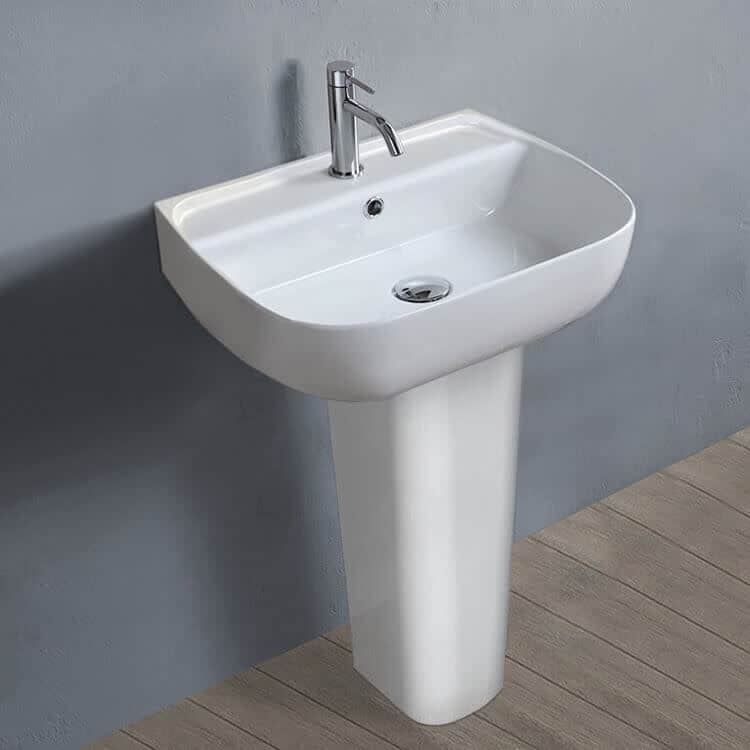 Nameeks CeraStyle 078500U-PED-One Hole Aqua 21-11/16" Rectangular