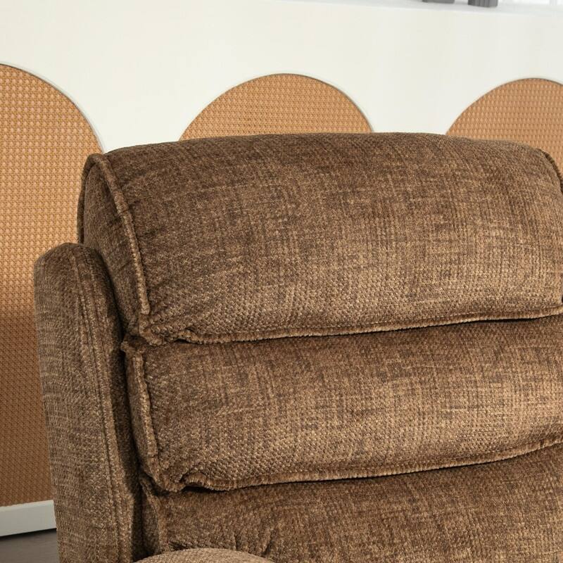 Extended Footrest Comfort Chenille Power Lift Recliner with Massage and Heat