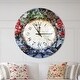 preview thumbnail 1 of 8, Designart 'Christmas Atmosphere' Oversized Rustic Wall CLock