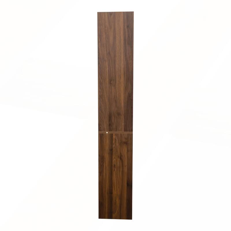 Modern Wooden Tall Display Storage Cabinet with 4-Tier Shelves and 3 Side Drawers for Living Room and Home Office
