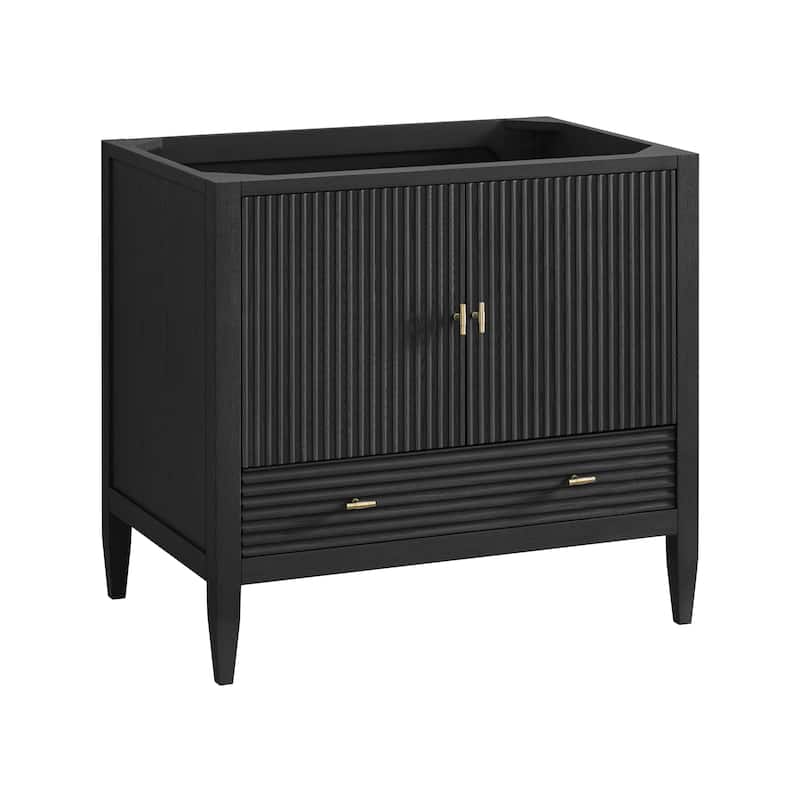 James Martin Vanities Myrrin 36" Vanity, Carbon Oak - Base Only - No Top.