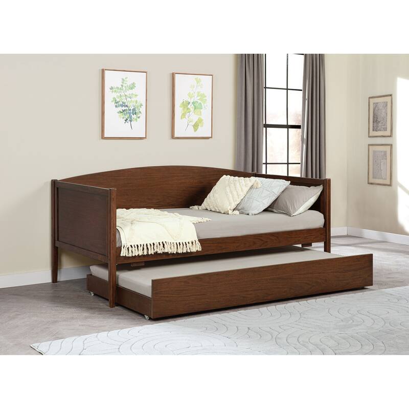 Fallbrook Medium Walnut Twin Daybed with Trundle