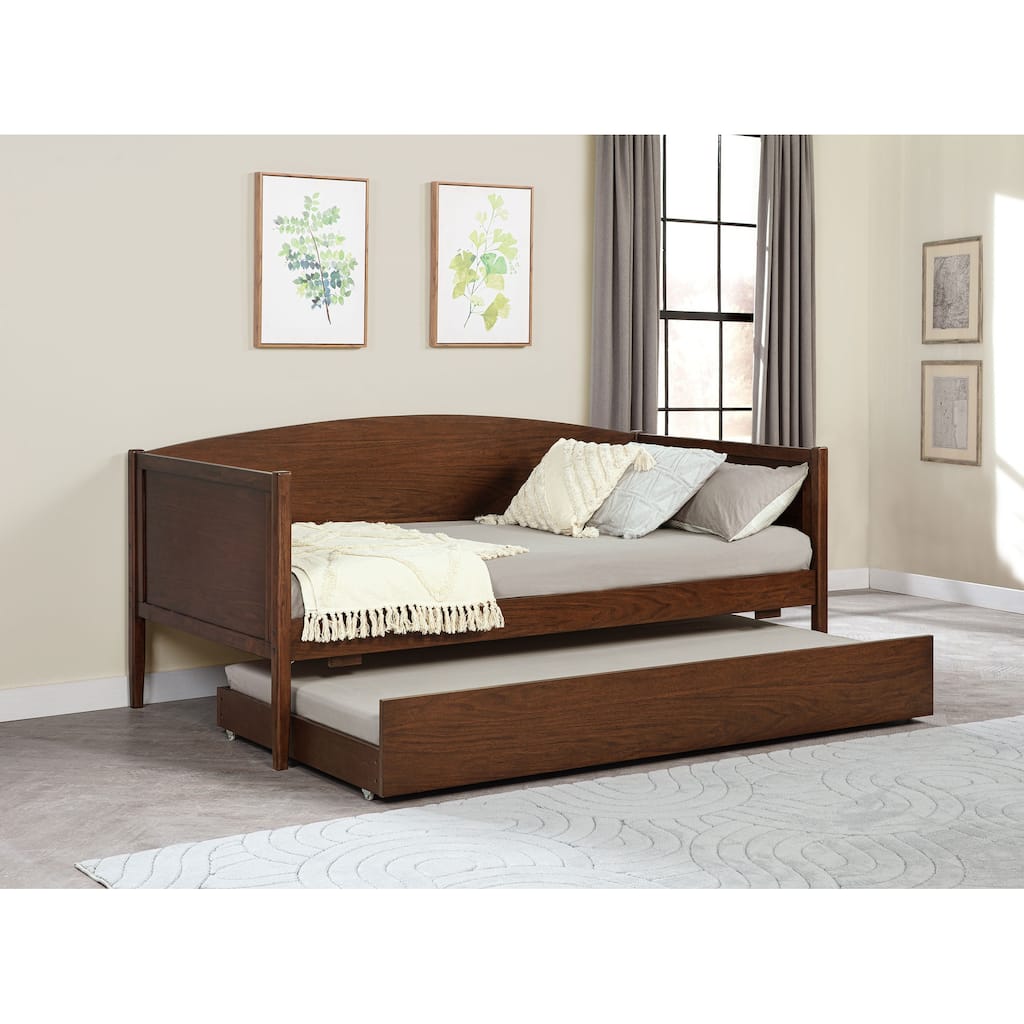 Fallbrook Medium Walnut Twin Daybed with Trundle