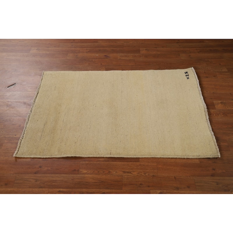 Gabbeh Modern Accent Rug Handmade Wool Carpet - 2'8"x 4'0"