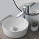 preview thumbnail 10 of 21, STYLISH 16 inch Round Vessel Porcelain Bathroom Sink - 16" x 16 x 5 1/2"