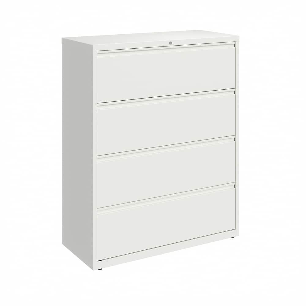 8000 Series 42" Wide 4-Drawer Lateral File Cabinet, Light Gray
