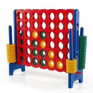 Costway Jumbo 4-to-Score 4 in A Row Board Game Set Outdoor Indoor Kids