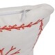 preview thumbnail 4 of 4, 19" Red White Embroidered "Joyful" Rectangular Christmas Throw Pillow