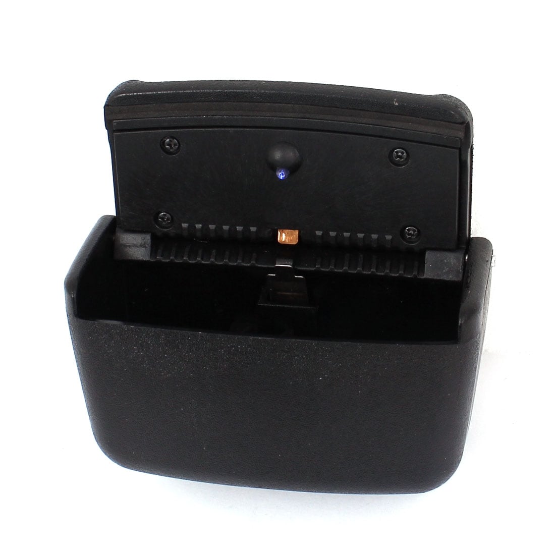 Portable Plastic Rectangle Designed Smokeless Ashtray for Car,with Blue LED Light - Black
