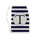preview thumbnail 2 of 1, MONO NAVY STRIPED T Laundry Bag By Kavka Designs - 28" x 36"