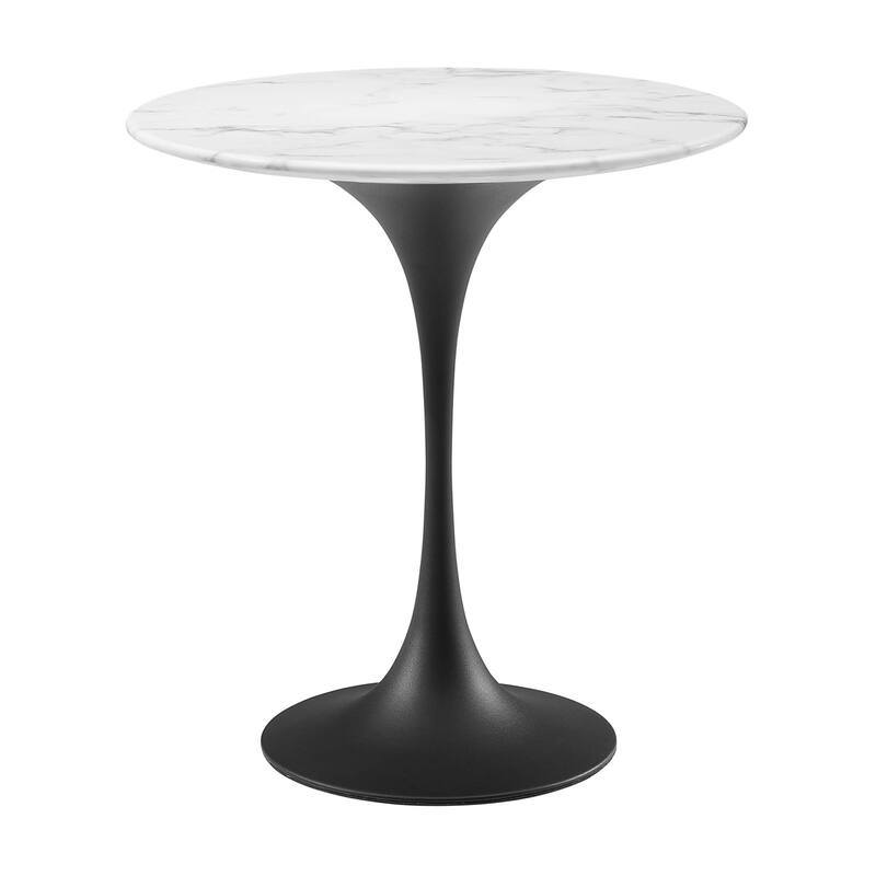 Lippa 20" Round Artificial Marble Side Table