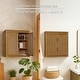 preview thumbnail 21 of 44, Teamson Home Hatteras 22 in. W 2-Door Wall Cabinet with Rattan Inlay Doors, Bathroom Wall Storage, Small Bathroom Organizer