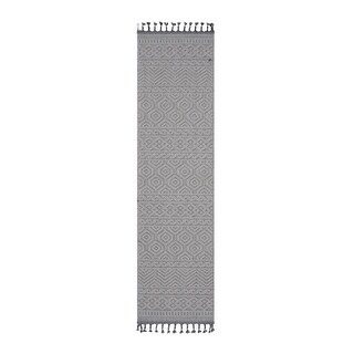 LOOM & LUXE Collection 2X8 Geometric Indoor/Outdoor Area Rug - 96" D x 26" W x 0.28" H