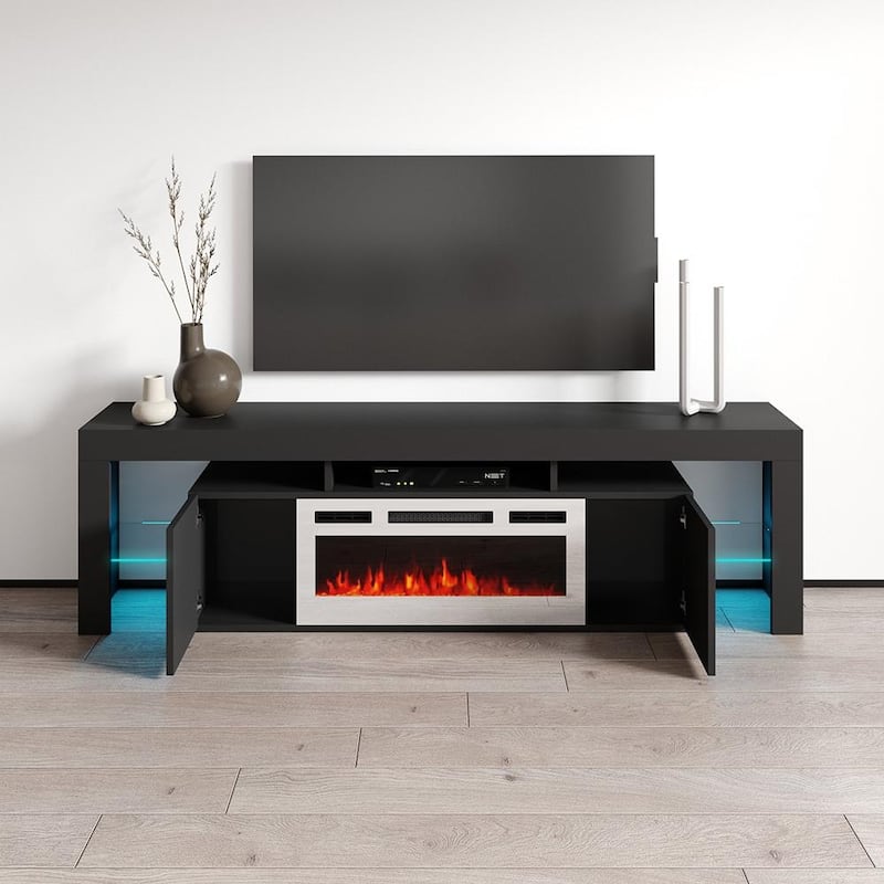 Soleo WH-EF Electric Fireplace 79" TV Stand