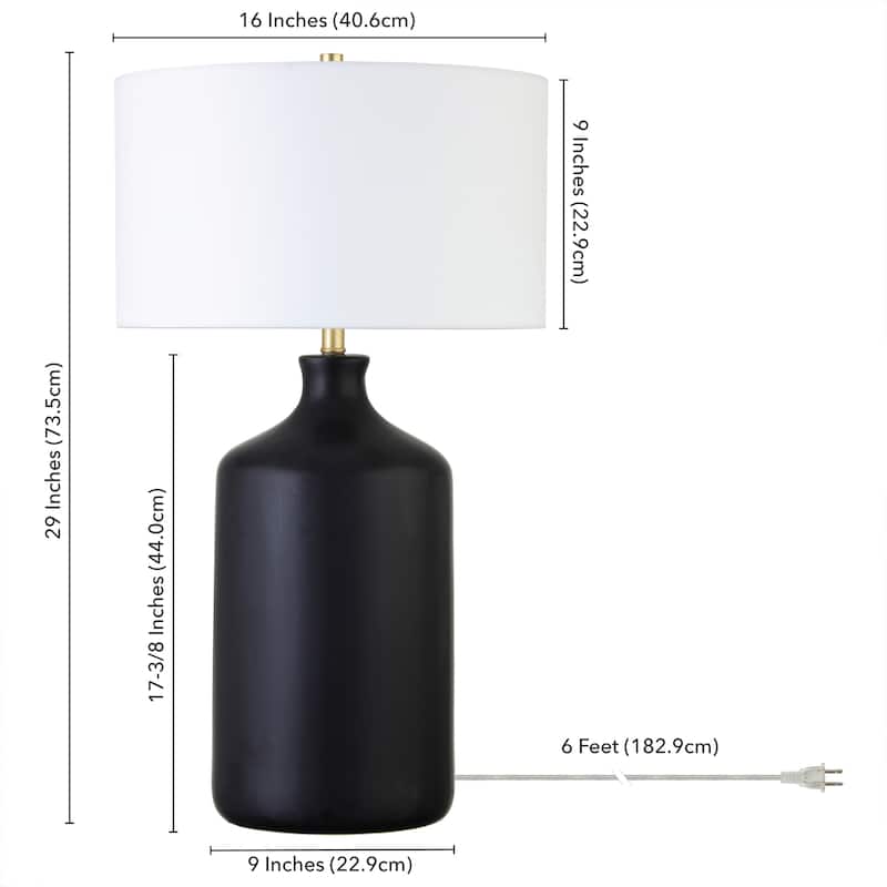Sloane 29" Tall Ceramic Table Lamp with Fabric Shade