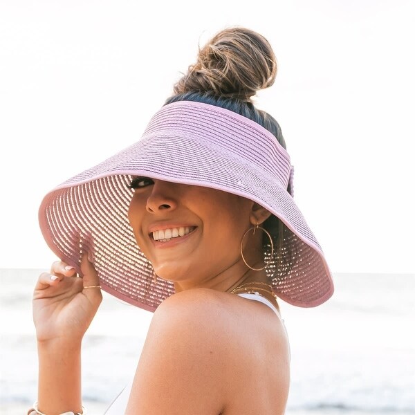 Foldable Wide Brim Bow Visor. Opens flyout.
