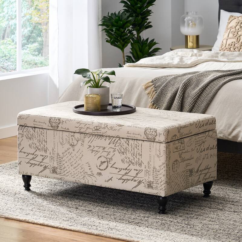 PARISIAN STORAGE Ottoman Comfortable choice, multiple functions, classic design, and cozy corners - Beige+ Reclaimed Natural - Small