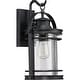 preview thumbnail 2 of 4, Booker 1-Light Outdoor Wall Lantern in Mystic Black