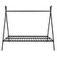 preview thumbnail 3 of 21, Full Size Bed Tent Frame with Metal Floor Playhouse, Slat Support for Kids' Bedroom Furniture, No Box Spring Required