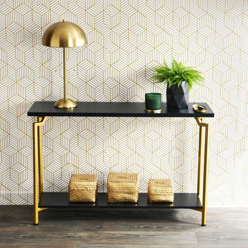 Household Essentials Console Sofa Table with Storage Shelf