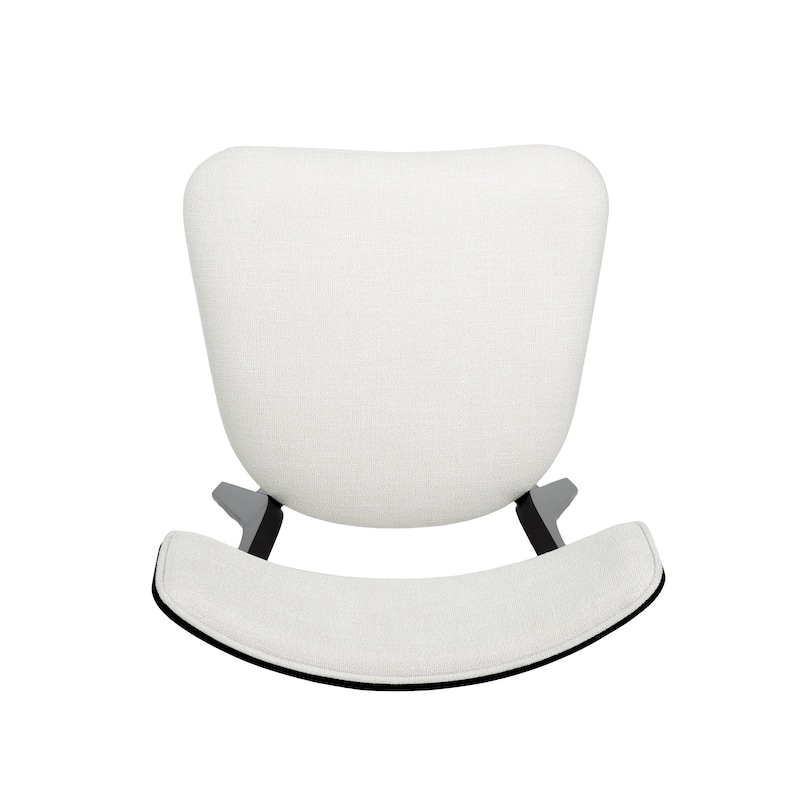 Chazz Mid-Century Modern Upholstered Rubberwood Dining Chairs (Set of 2) by Christopher Knight Home