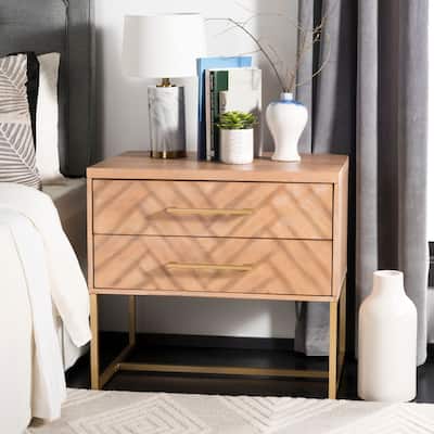 SAFAVIEH Georgiann Oak Brown Nightstand