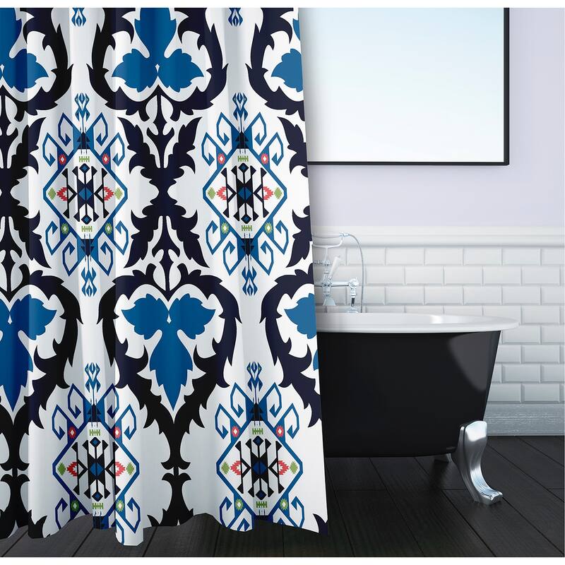 71 x 74-inch Bombay Geometric Print Shower Curtain