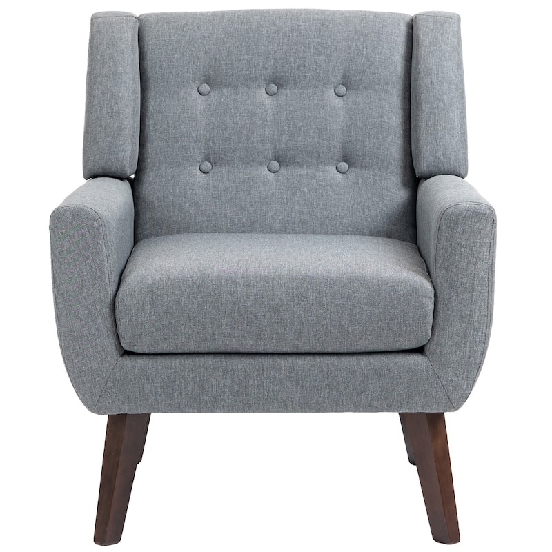 Cotton/ Linen Look Fabric Modern Accent Chair Armchair