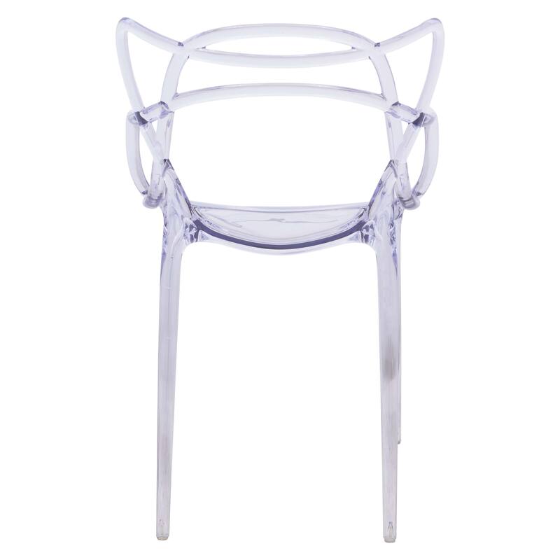 Milan Modern Intertwined Stackable Contemporary Accent Dining Chair for Dining Room Living Room and Outdoor Set of 2