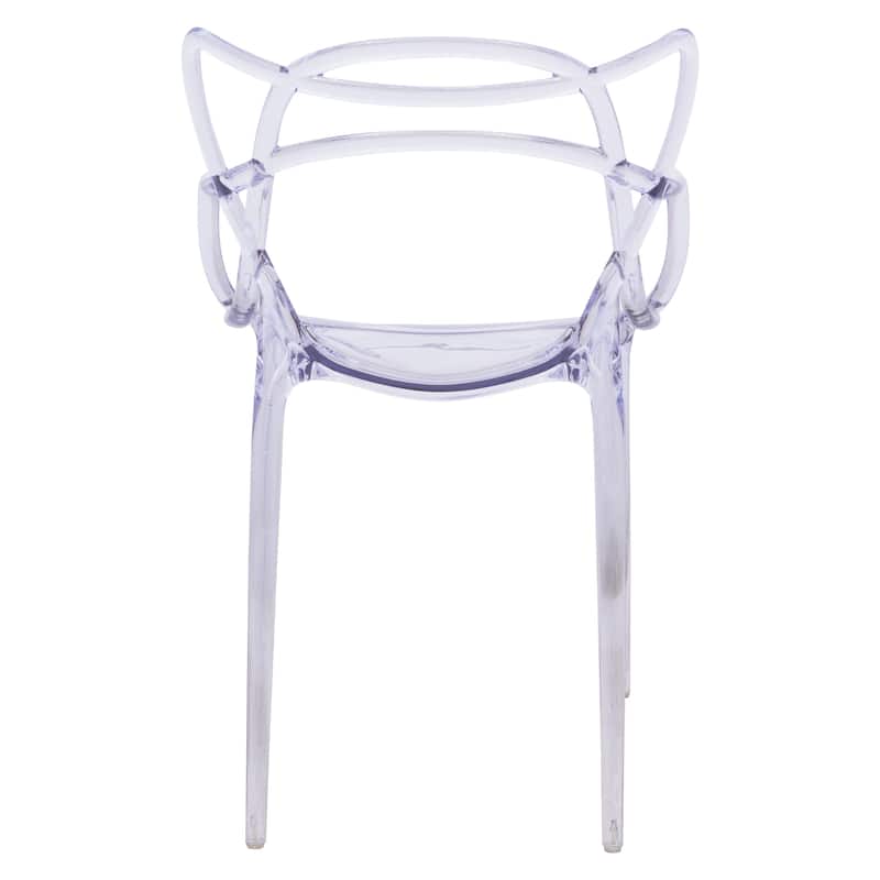 Milan Modern Intertwined Stackable Contemporary Accent Dining Chair for Dining Room Living Room and Outdoor