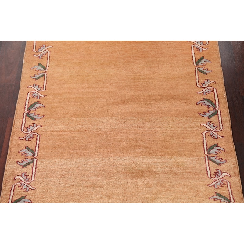 Bordered Gabbeh Kashkoli Oriental Area Rug Hand-knotted Wool Carpet - 2'8" x 3'9"