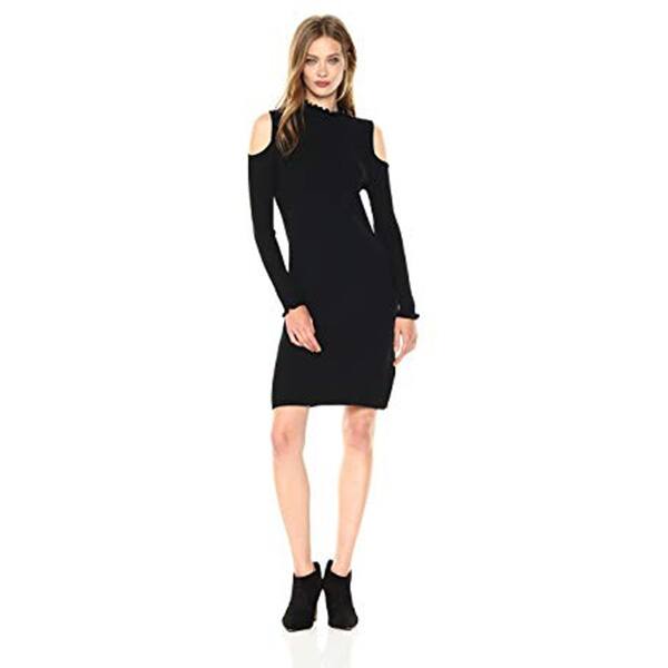 Shop Laundry By Shelli Segal Mock Neck Cold Shoulder Sweater Dress