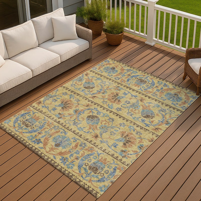 Machine Washable Indoor/ Outdoor Global Alix Chantille Rug