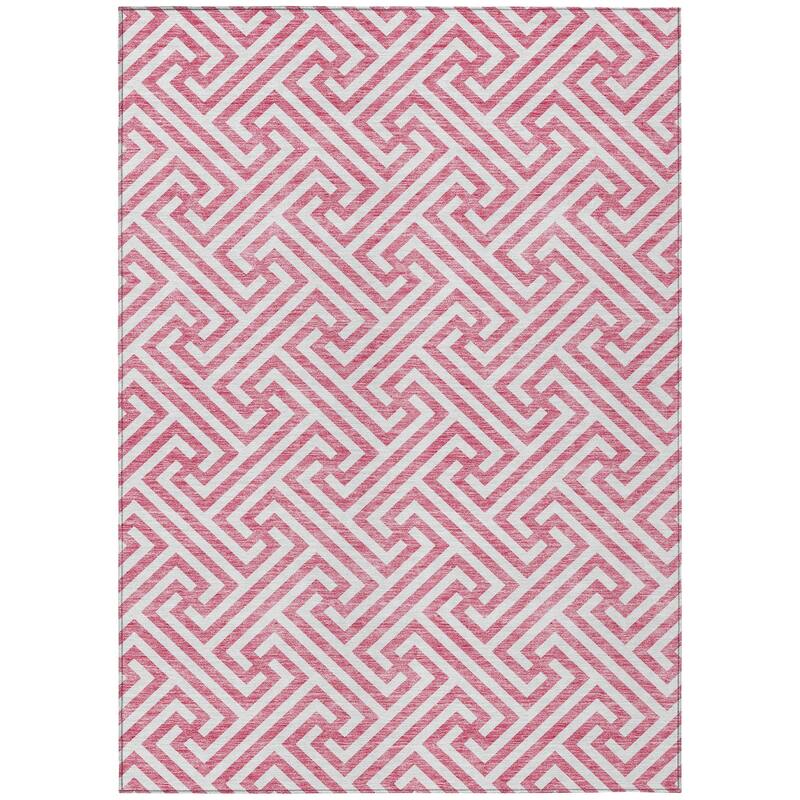 Machine Washable Indoor/ Outdoor Chantille Geo Modern Rug