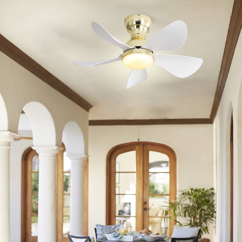 29 Inch Modern Ceiling Fans w/Lights and Remote Bedroom Flush Mount Ceiling Fan - 29 inch