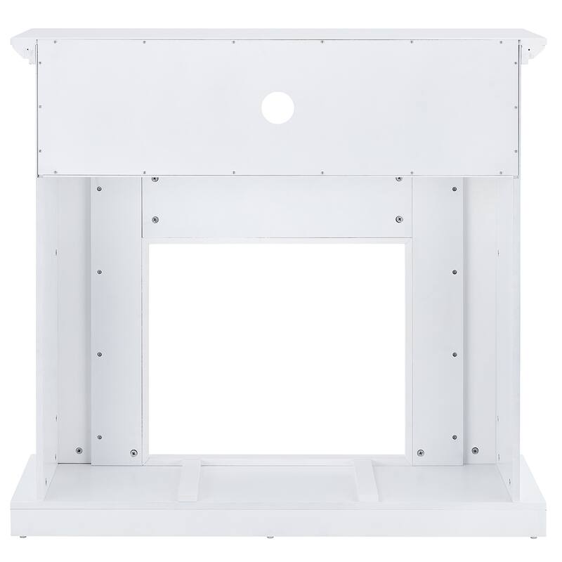 SEI Furniture Rehni Tiled Media Electric Fireplace Console