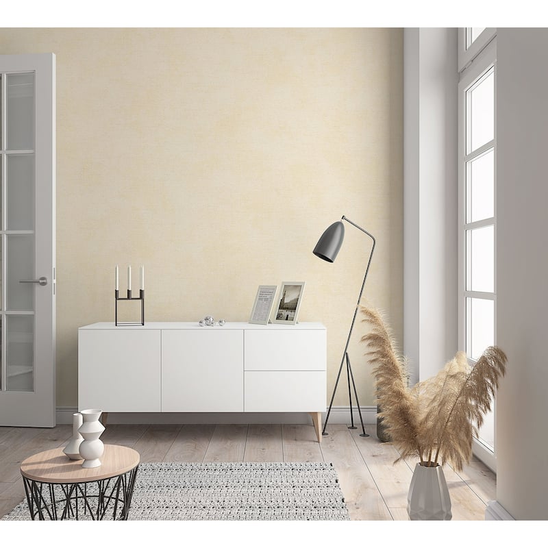 Galerie Wallcoverings Flora Plain Texture Vinyl on Non-woven Lustre Wallpaper Roll