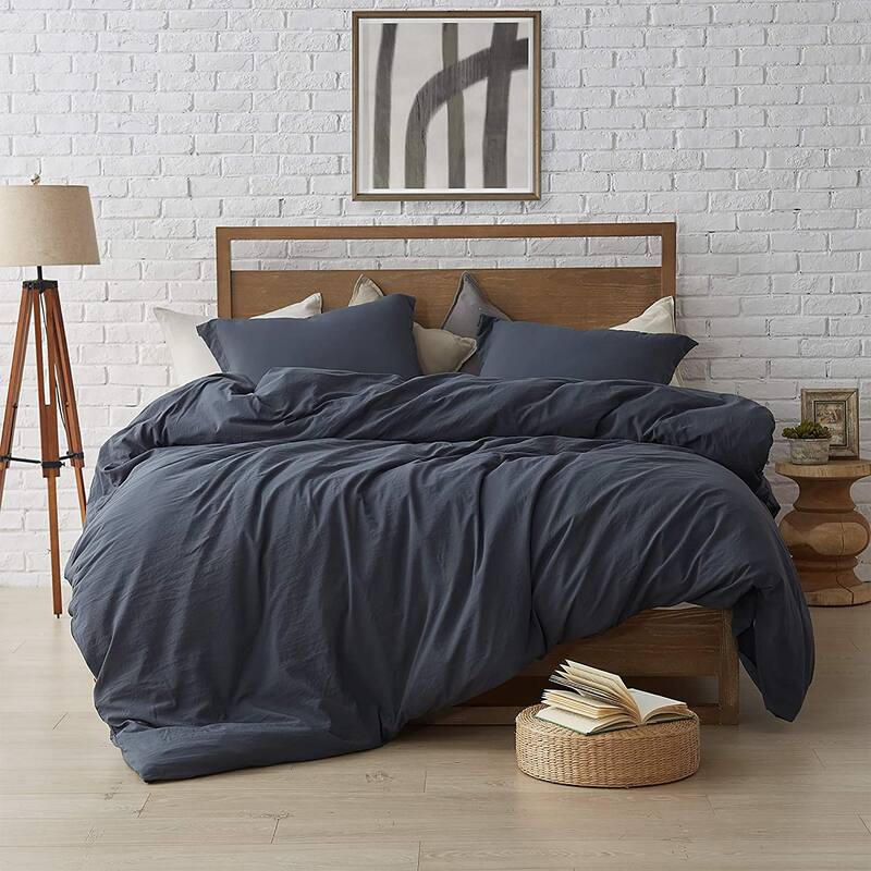 Natural Loft Oversized Comforter Set - Faded Black - King