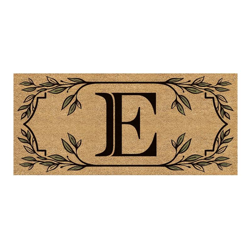 Monogram Flocked Sassafras Coir Switch Mat - E
