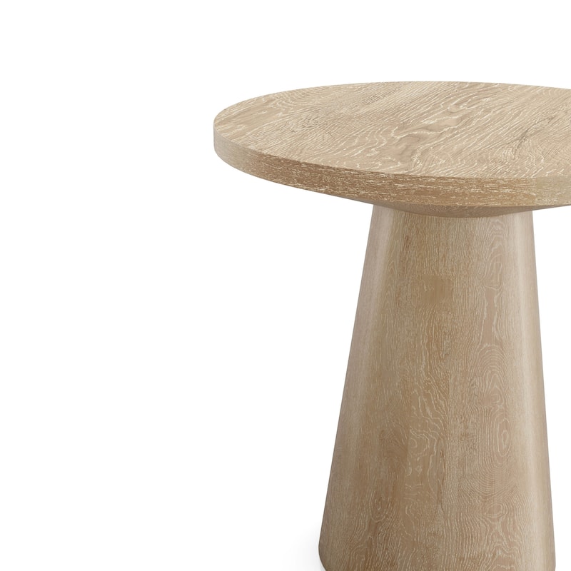 Furniture of America Vitten Modern 2-Piece Solid Wood Round Accent Table Set