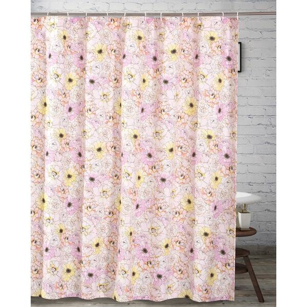 slide 2 of 4, Greenland Home Fashions Misty Bloom Shower Curtain - 72 x 72 inches